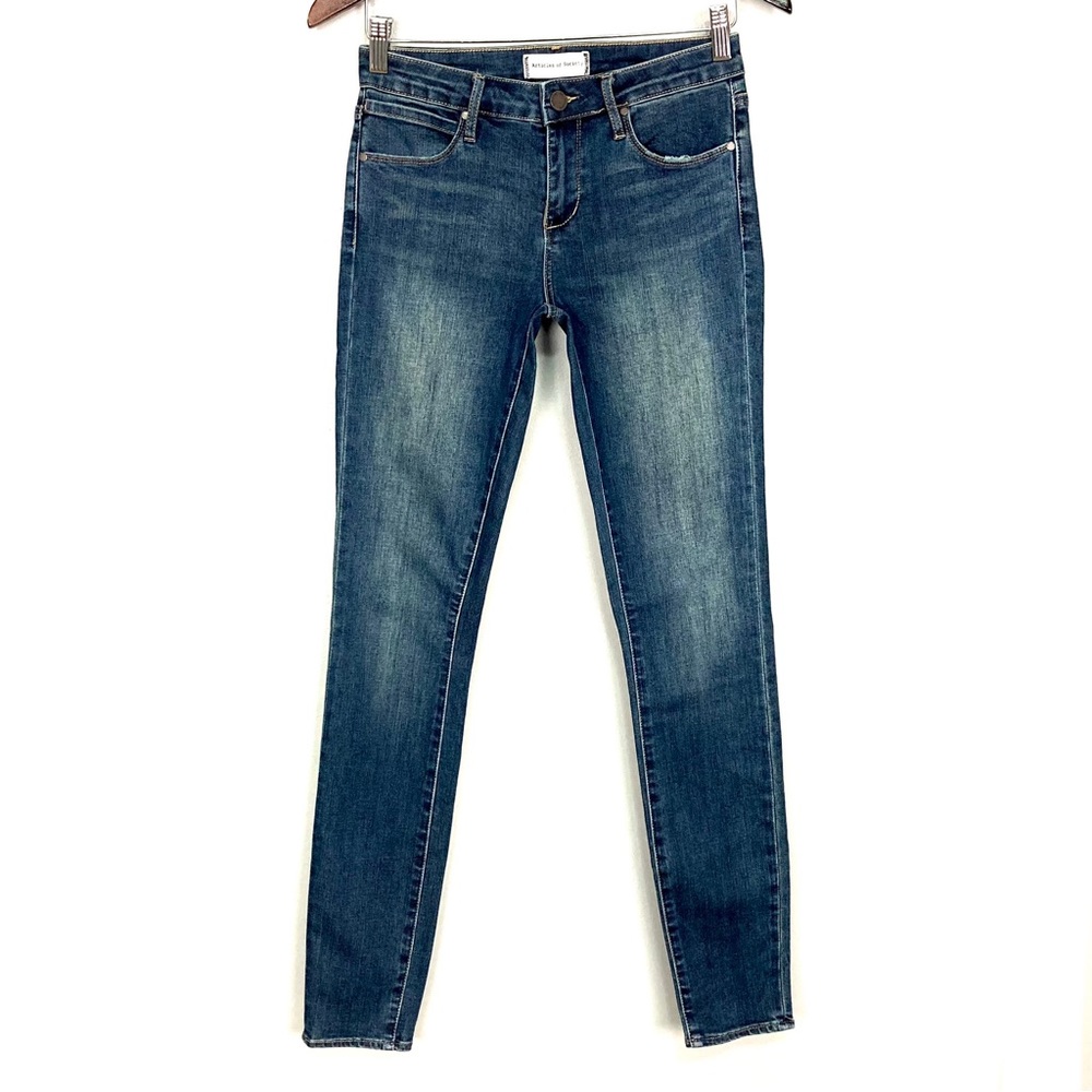 Articles of Society Mya Skinny Jeans Women’s Size 26 Mid Rise Dark Wash Stretch